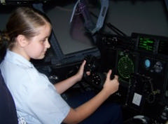 Cunningham Cadets Fly C-130J Simulator