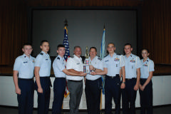 The Color Guard Team from Raleigh-Wake (MER-NC-048) won first place at the MER Cadet Competition.