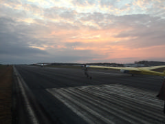wing runner at sunset