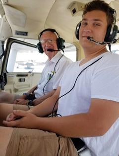 cadet and instructor in plane