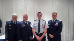 Cadet with officers