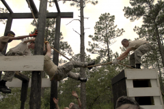 cadets on obstacle course