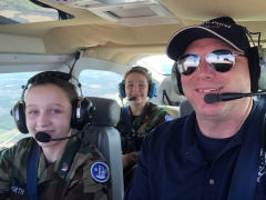 cadets in plane