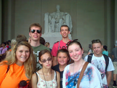 Orange County Comp Squadron cadets at the Lincoln Memorial in Washington, D.C. on June 19, 2015.