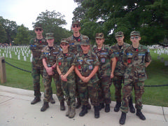 Orange County Comp Squadron cadets at Arlington National Cemetery in Washington, D.C. on June 20, 2015.