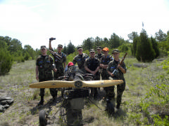 Ground team with aircraft and 
