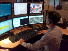 Sgt Ian Fowler of Orange County Emergency Services uses the Primary Dispatch Console