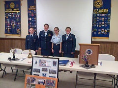 Orange County Comp Squadron cadets prepare for their Exchange Club presentation on January 14, 2016.