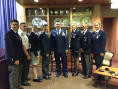 C/Col Robertson with the US team and USAF Defense Attache at the Chief of RAAF dinner at IACE Australia 2014