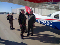 CAP pilots and cadets work through the preflight checklist at RDU during the Jan. 17, 2015 SAREX.