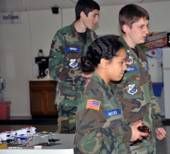 Cadet operates drone