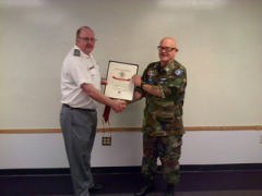 Col. Crawford presents Unit Citation
