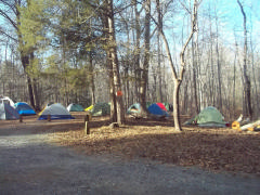 A sea of tents at Winter Ranger School