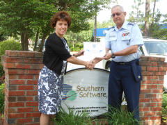 Capt. Fischbach presents Certificate of Appreciation