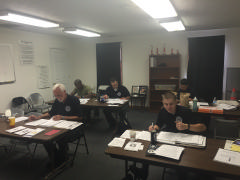 Cunningham Composite Squadron members complete their Mission Scanner/Observer/Pilot final exams. 