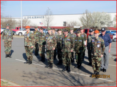 Cadets and seniors from the Asheville, Shelby, Gastonia, and Charlotte squadrons